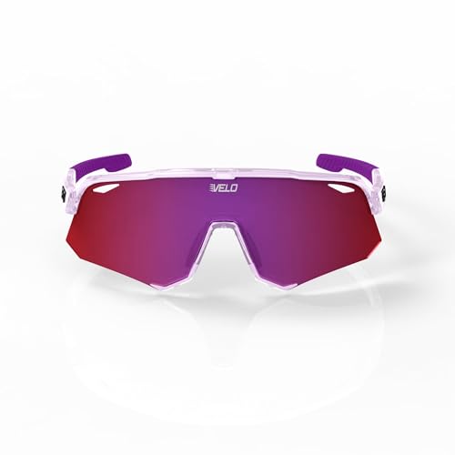 VELO Shades Cutter 2X1 – Phantom – Baseball/Softball Sunglasses – By Jax at The Bullpen Training (Purple, Large Adult)