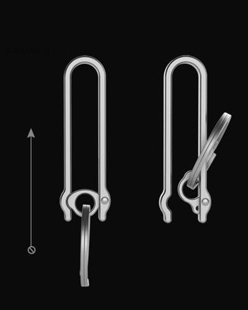 Tikey Titanium Belt Key Holder,Quick-Release Keychain Clip, Bottle Opener/Wrench Keychain,EDC Climbing Buckle