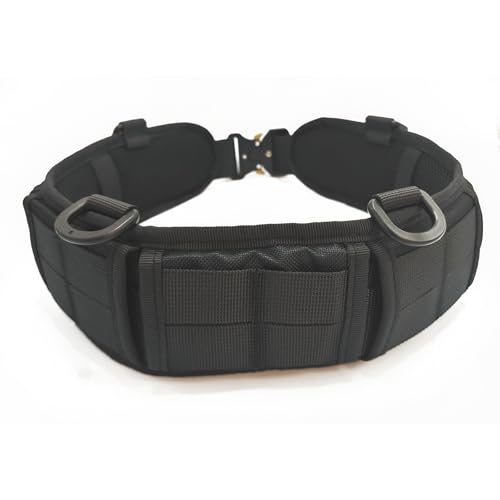 YouchingWld Battle Belt Molle Belt Airsoft Belt Tool Belt and fits sizes 32 to 44 inches(Black)