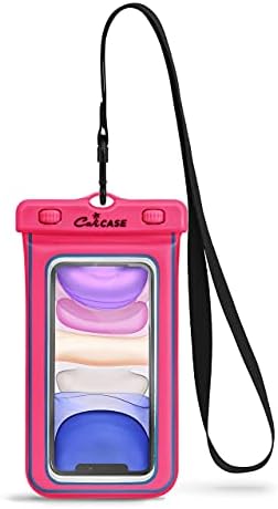 CaliCase Extra Large Waterproof Floating Phone Pouch - IPX8 Waterproof Floating Phone Case with Lanyard for iPhone X-14/ S20-S23/ Pixel 1-7