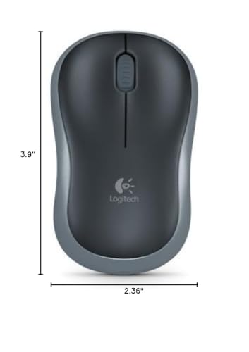 Wireless Mouse - Logitech M185 Wireless Mouse,Black Red