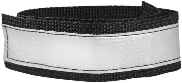 Seattle Sports Co Reflective Elastic Strap - High Visibility Reflective Ankle Bands - 16.5" Silver Scotchlite Technology for Cycling & Running - 360 Degree Reflective Ankle Band