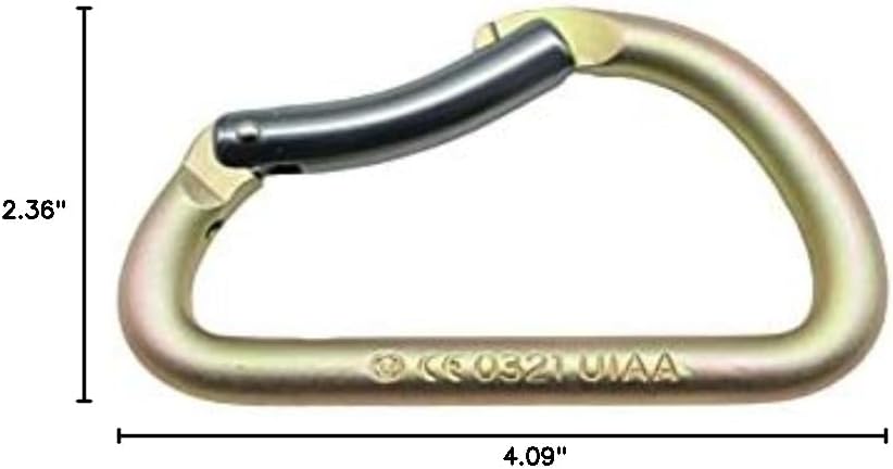 Modified D High Tensile Steel Carabiner with Captive Pin Bent Gate 30kN