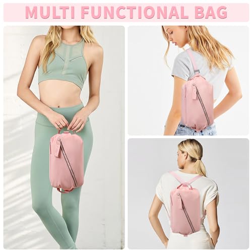 BOSSTIN Small Gym Duffle Crossbody Bag for Women & Men, Lightweight Compact Sports Workout Bag - Hot Pink