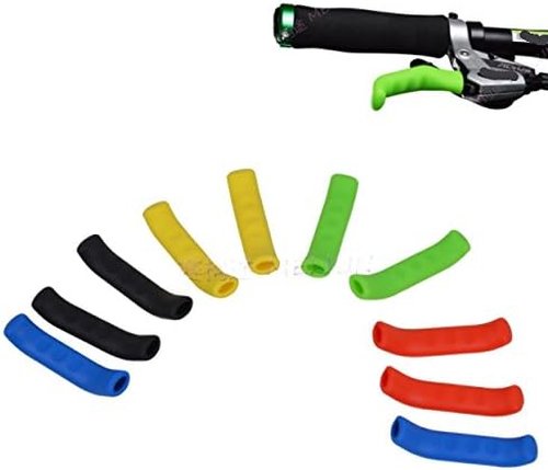 Anti-Slip Shock-Absorbing and Comfortable Brake Handle Silicone Sleeve Universal Brake Lever Protection Cover for Road Bike and MTB,2 Pairs (Yellow)