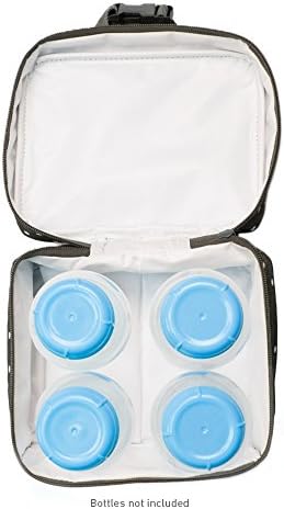 PackIt Freezable Bottle Cooler for Breastmilk and Formula, Polka Dots, Built with EcoFreeze Technology, Collapsible, Reusable, Zip Closure and Top Handle, Fits up to four, 5 oz Bottles