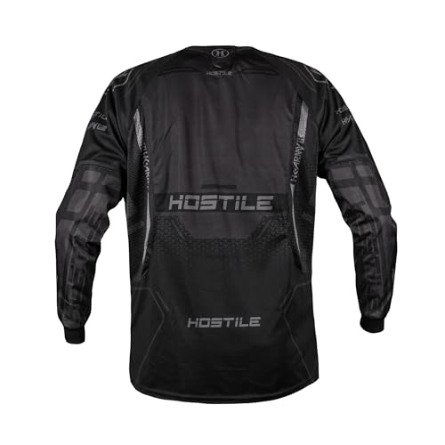 HK Army Proline Paintball Jersey for Men - Black Padded Paintball Shirt (Large)
