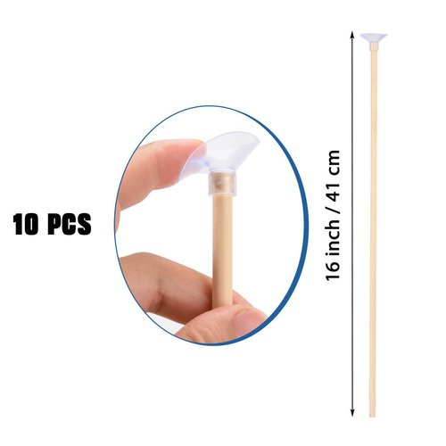 Basbon 10 Pcs Wooden Suction Cup Arrows, 16 Inch Handmade Wooden Toy Arrow for Kids and Beginners, Archery Bows Outdoor Play Cosplay Costume Decoration