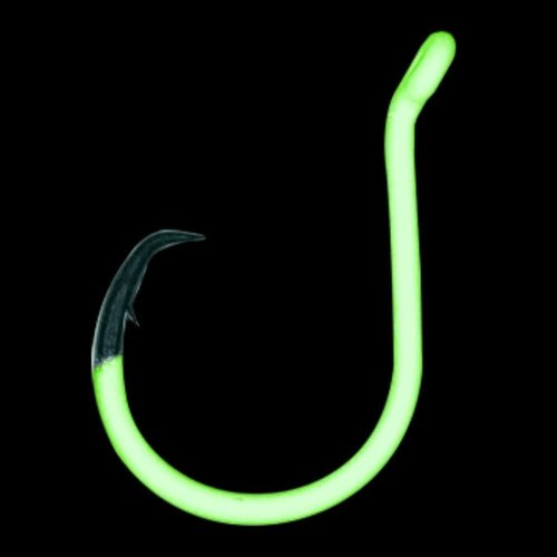 BKK Offset Heavy Circle Glow Hook | 2X | Glow in The Dark | Needle Point