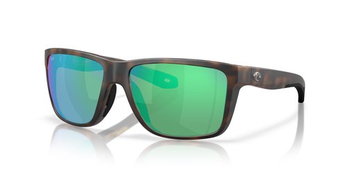 Costa Man Sunglasses Matte Tortoise Frame, Green Mirror Lenses, 58MM
