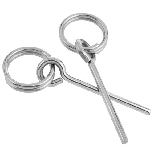 PIYANYO Stainless Steel Tent Latch and Ring Replacement Tent Fittings Suitable for Outdoor Camping, Hiking, Fishing and Travel Tent Accessories 4pcs