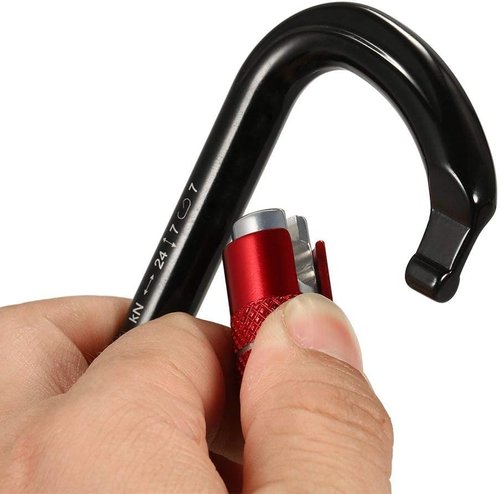 Lixada Rope Grab with 24KN Quick Lock Rock Climbing Fall Protection Safety Clip Outward Bound Training Protection Rescue Lanyard Grab