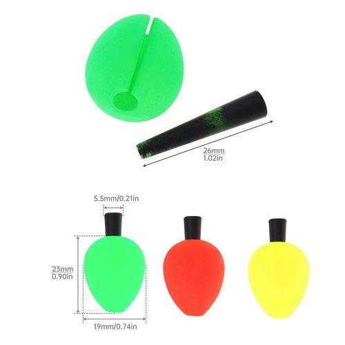 OriGlam 9pcs Fishing Bobbers Fishing Floats Foam Strike Indicators, Float Foam Fishing Bobbers Floats Fly Fishing Float, Floating Bobber Indicators for Trout Catfish Freshwater Saltwater
