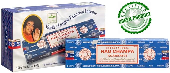 Satya Nag Champa 100 Gram Incense Sticks for Positivity, Meditation, Relaxation, Yoga, Healing (Approx 100 sticks)