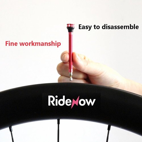 Ridenow Tubeless Valves - 45mm/65mm/85mm Presta Valve Stem for Mountain, Road, and Off-Road Bikes -Black
