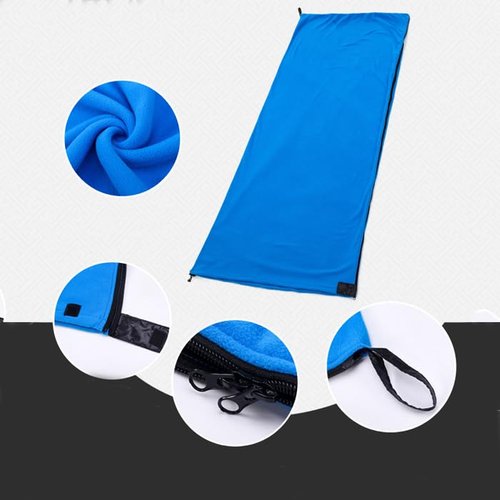 Fleece Sleeping Bag Liner Sleeping Blanket Sheet Lightweight Travel Outdoor Indoor Camping Warm Summer Flannel