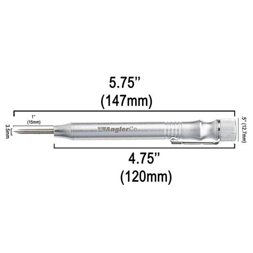 AnglerCo Retractable Fish Venting Tool with Pocket Clip for Deep Sea Fishing