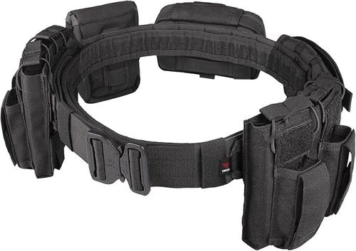 PIKEON Quick Release Gear System - 1.75" Tactical Outdoor Battle Belt with Inner Belt for Airsoft Training & Heavy Duty Use (Black)
