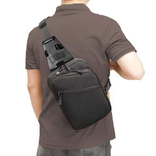 Xromes Gun Sling Bag, Concealed Carry Crossbody Pack CCW Sling Bag Durable EDC Shoulder Bag for Handgun with Holster