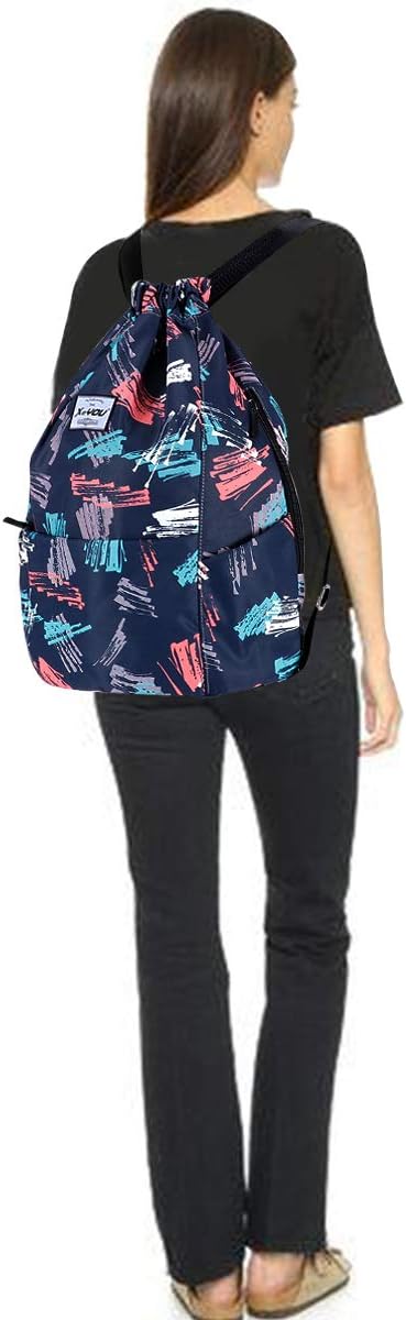 XEYOU Drawstring Sports Backpack Lightweight Gym Yoga Sackpack Shoulder Rucksack Casual Outdoor Daypack for Women and Men