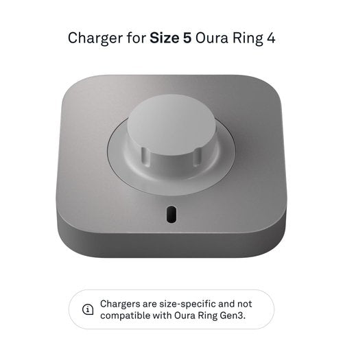 Oura Ring 4 Charger - Size 5 - Charging Dock and USB-C Cable - Charges Oura Ring 4 up to 8 Days