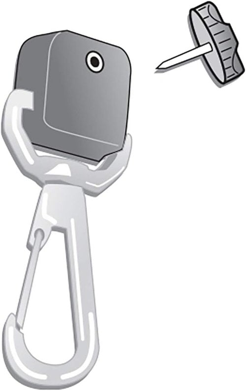 Gear Keeper Add-A-Clip Stainless Steel Swivel Snap Clip - Tool Holder for Flashlights, POL, SCBA Masks - Clip On Swivel Carabiner - Ideal First Responder, Industrial, Scuba, & Fishing Gear - USA Made