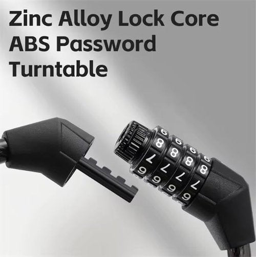 Bicycle Cable Lock, 4-Digit Combination, 6-Foot Long, Resettable Anti-Theft Bicycle Lock,Accessories for Mountain Bike, Road Bike, Electric Bicycle, Scooter(Black)
