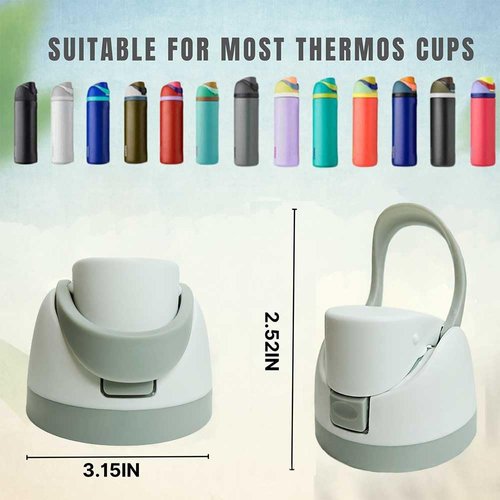 YJKRUJSE Replacement Cap for Owala Freesip, One Button Water Bottle Top Lid Compatible with Owala Cup 16oz 24oz 32oz 40oz, No Leakage Replacement Accessory for Owala Free Sip