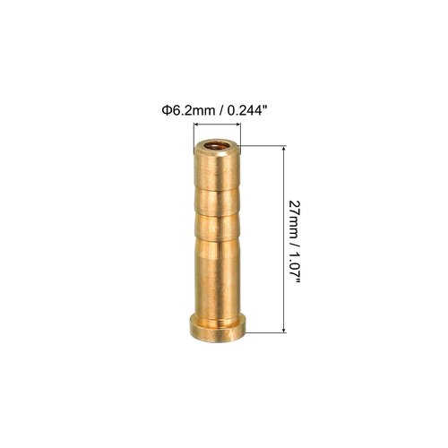 PATIKIL 50 Grain Archery Arrow Brass Insert, 12 Packs Insert Screw Copper Brass Arrow for .244/6.2mm Carbon Arrows