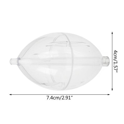 FGDTREE 5Pcs FishingsCastings Bobbers Spin Float Fishing Clear Float Plastics Oval Ball Strikes Easy to Use Fishing Clear Float Buoys Slip Bobbers Strikes
