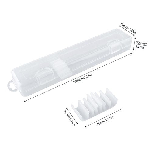 OriGlam Transparent Tableware Storage Case, Portable Flatware Utensil Box, Clear Cutlery Organziers Container for Spoon Fork Chopsticks for Travel Camping Picnic (B)
