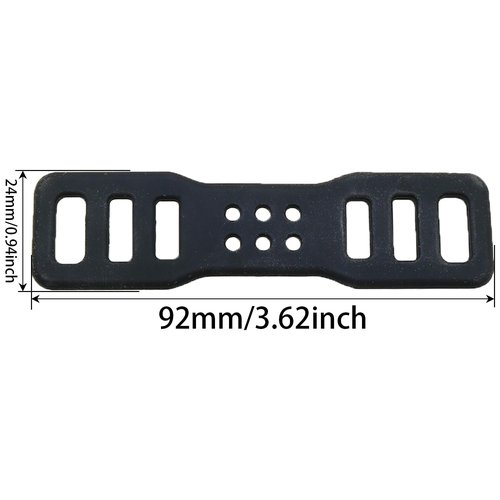 heyous 4PCS 92x24mm Black Bicycle Handlebar Silicone Strap Flashlight Mounting Strap Bicycle Strap Bicycle Accessory for Attaching Bicycle Light Strap Bicycle Handlebar Seat Stem Valve Stem