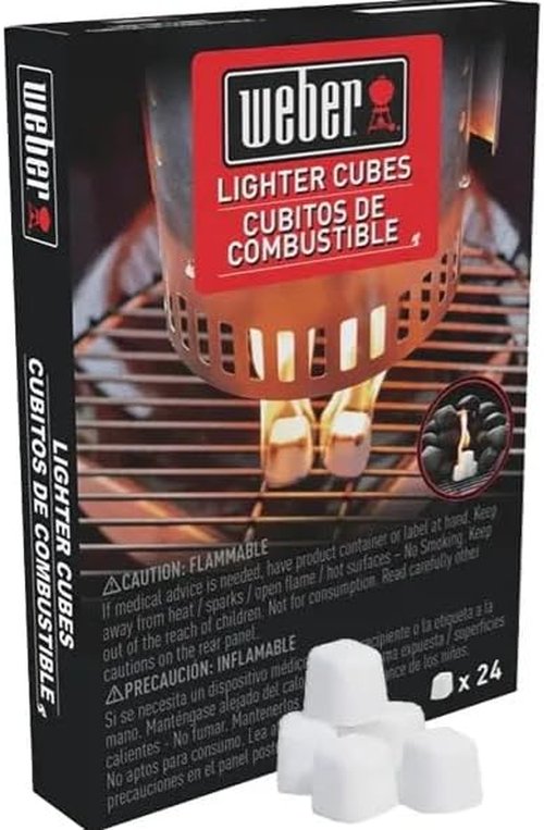 Grill Fire Starter 24-Pack | Easy Lighting Charcoal & Wood Fire Starters