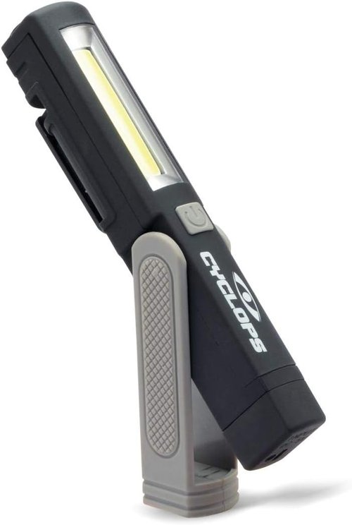 Cyclops 500 Lumen Utility Light | Tactical Durable Lightweight Compact Portable Rechargeable Adjustable Magnetic Stand Bright Flashlight