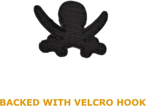 Calico Jack Skull Pirate Jolly Roger PVC Tactical Patch Compatible with Velcro Patches for Backpacks (Black and White Glow Dark)
