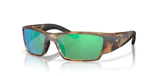 Costa Del Mar Corbina Pro Sunglasses, Matte Tortoise/Green Mirrored Polarized 580G, 61 mm