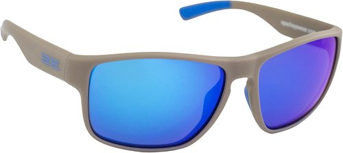 Epoch Eyewear Charlie Sport Motorcycle Sunglasses Grey Frame with Blue Mirror Polarized Lens