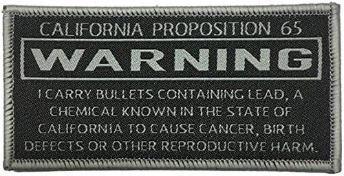 California Prop 65 “Causes Cancer” Funny Warning for Gun Lovers - Embroidered Morale Patch