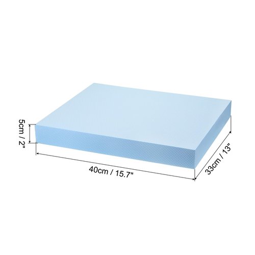 PATIKIL Balance Pad 15.7x13x2 Inch, Non-Slip TPE Foam Pad Cushion Exercise Yoga Mat Knee Pad for Fitness Stability Core Training Stretching, Pale Blue