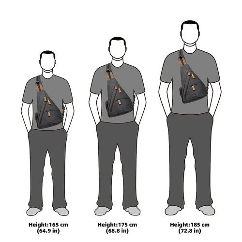 KL928 Canvas Sling Bag - Small Crossbody Backpack Shoulder Casual Daypack Rucksack for Men Women(Small Version)