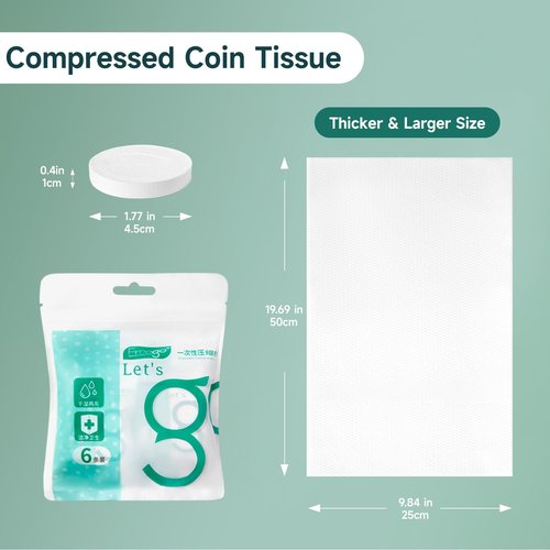 Disposable Towel Thicker Compressed Towel Large Size Coin Tissue Portable Towelettes Washcloth Reusable for Travel Hotel Camping Hiking Outdoor Sports Salon 30 PCS