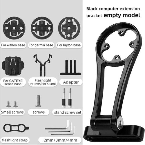 Wolfride Bike Computer Mount Out Front | Adjustable Angle Extension Handlebar Mount | Compatible with Garmin/Wahoo/Cycling Phone/Light/Action Camera