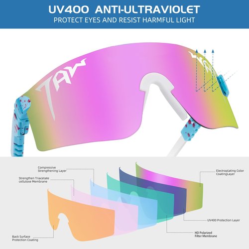 Wapreta Men and Women Baseball Sunglasses Youth Fishing Golfing Mountaineering Riding Adjustable Polarized Sunglasses (A2)