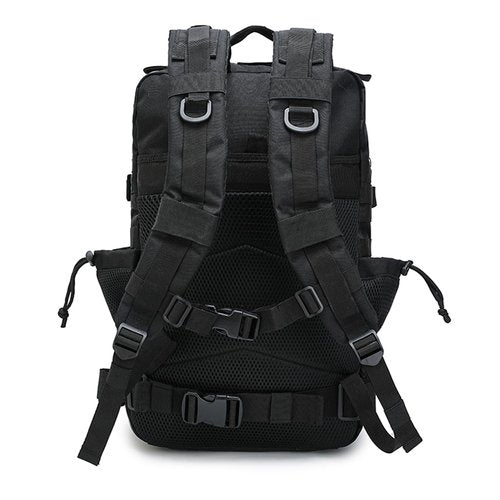 SEYATULLH Military Tactical Backpack 45L for Men & Women Bug Out Bag Assault pack Molle Daypack Hiking Trekking Rucksack (Black 1.0)