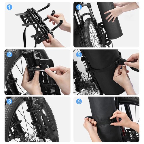 SOUUXIU 2Packs Bike Fork Bags Waterproof Roll Top Design 5L/7L Bicycle Dry Bag Fork Sacks Cycling Pack Bike Pannier for Moutain Bikes Road Bikes Electric Scooters