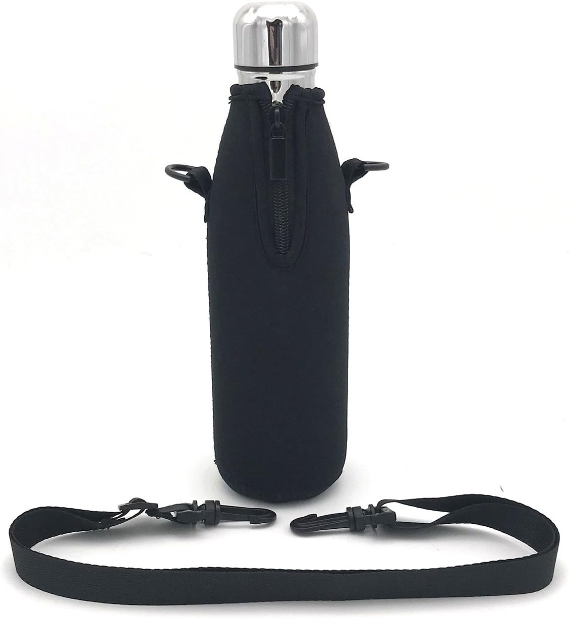 Wanty Neoprene 17 Oz Insulated Water Drink Bottle Cooler Carrier Cover Sleeve Tote Bag Pouch Holder Strap for Climbing Cycling and Running Outdoor Activities