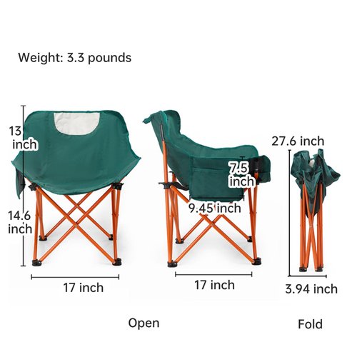 Utypee Portable Camping Chair - Small Camping Chair, Backpacking Chair - Lightweight Folding Chair for Camping - Compact Camp Chair, Hiking Chair, Compact Chair,Fishing Chair 