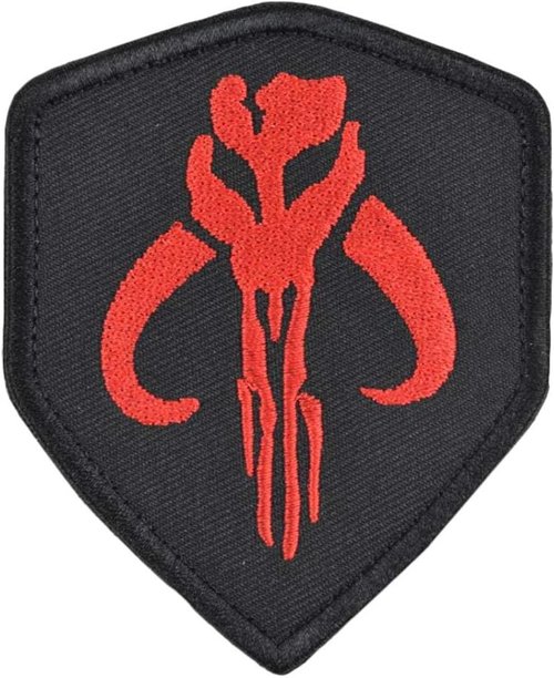 Black Morale Patch Bounty Hunter Shield Tactical Military Morale (Black)