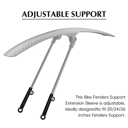 AGLOO 12pcs Bike Fenders Support Extension Sleeve for 20/24/26inches Fenders - Installation Rack Accessories for Bicycle Mud Guard Connecting Stem Rod