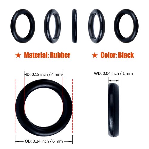 Luoyer 200 Pcs Archery Arrow Broadhead O-Rings 1/4inch Field Points Arrow Tips Replacement Rubber Bands for Preventing Loosening Archery Accessories